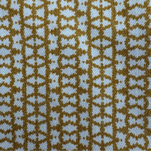 Prana Kara Marigold Mixer Mustard Cream Patterned Pants Size 6 28 Straight Leg - Picture 6 of 11